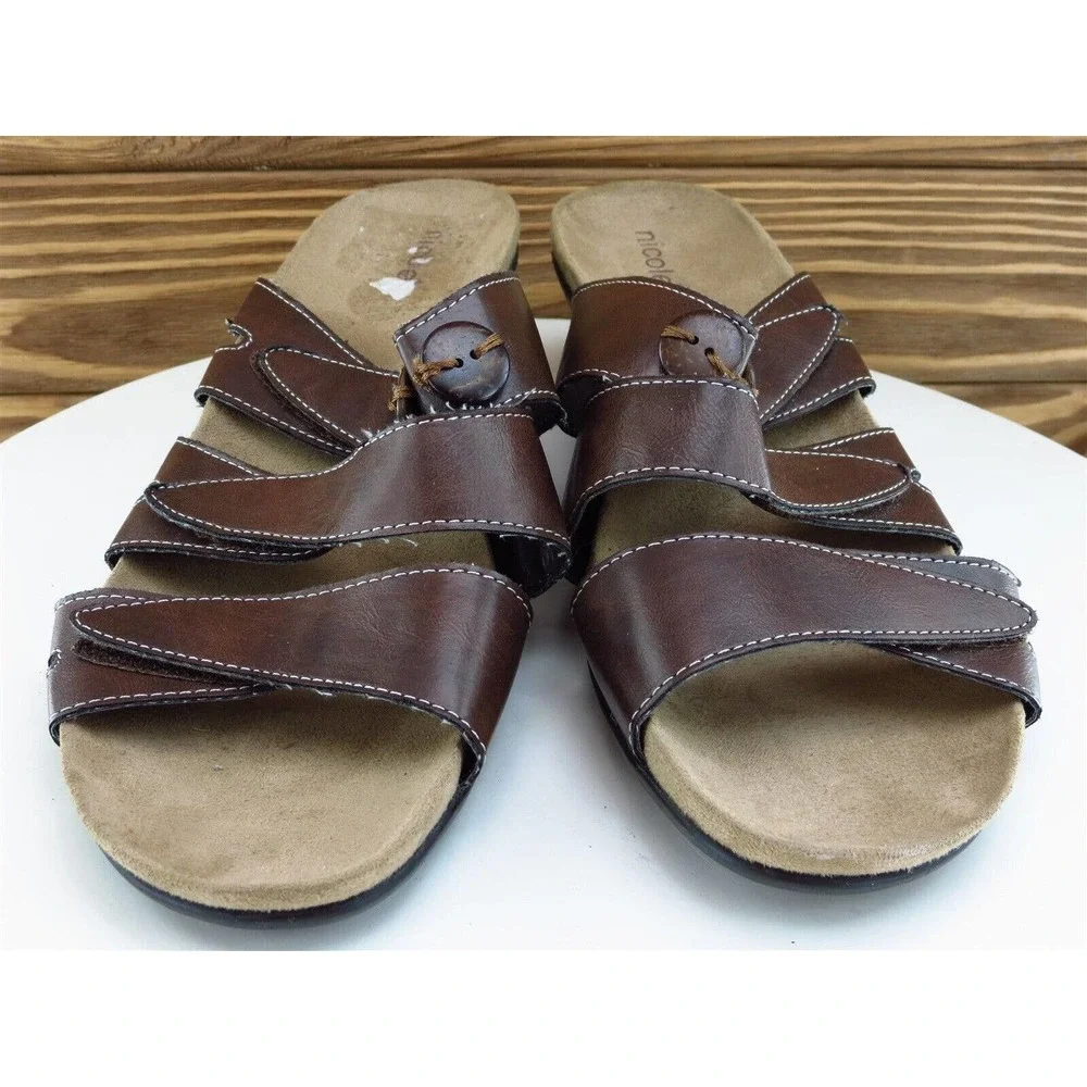 Nicole Size 11 Sandal Slide Brown Synthetic Women M Andes‎
